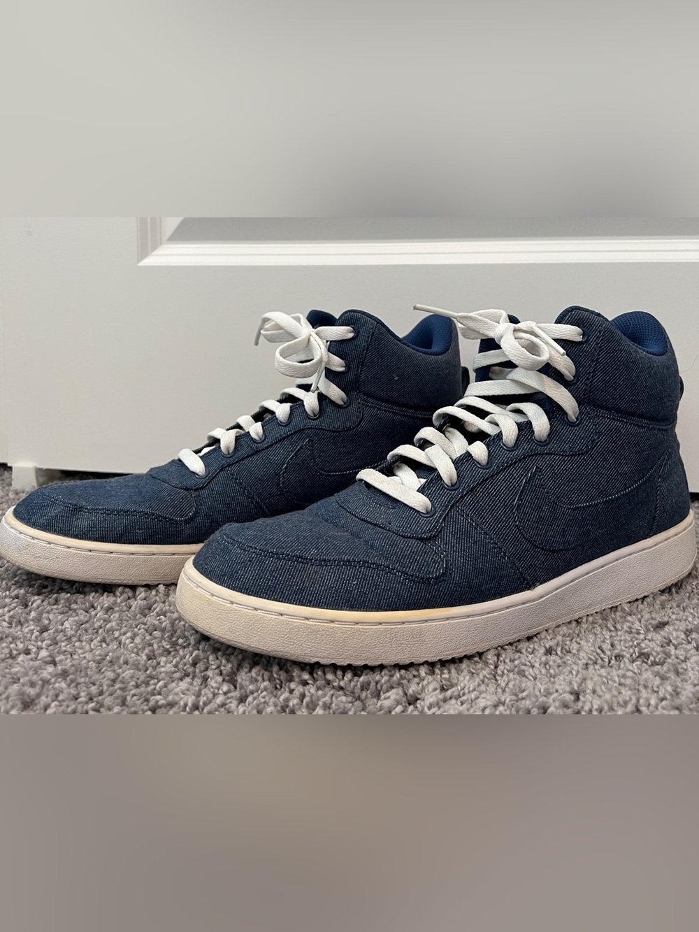 Nike Navy Blue High-Top Sneakers